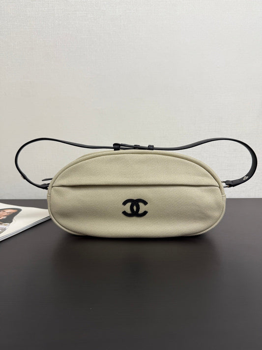 Chanel 2026 Oval Bag 36cm Canvas Leather