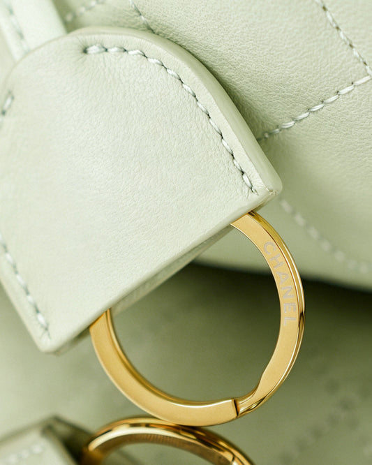 Chanel 26 Drawstring Bag Light Green Lambskin