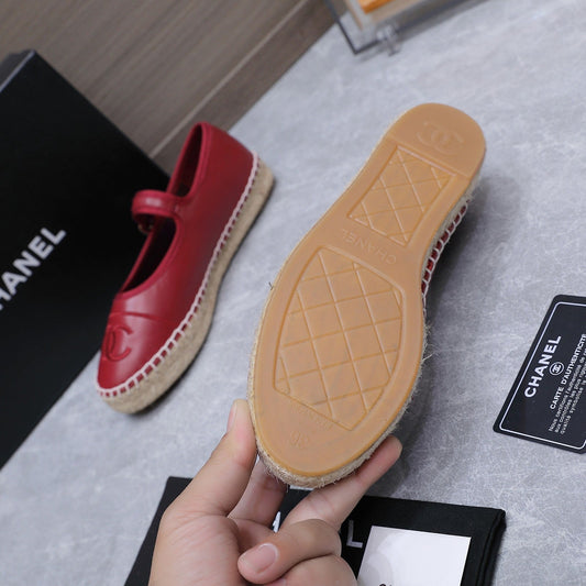 Chanel 2026 Mary Jane Shoes Red Sheepskin 758386