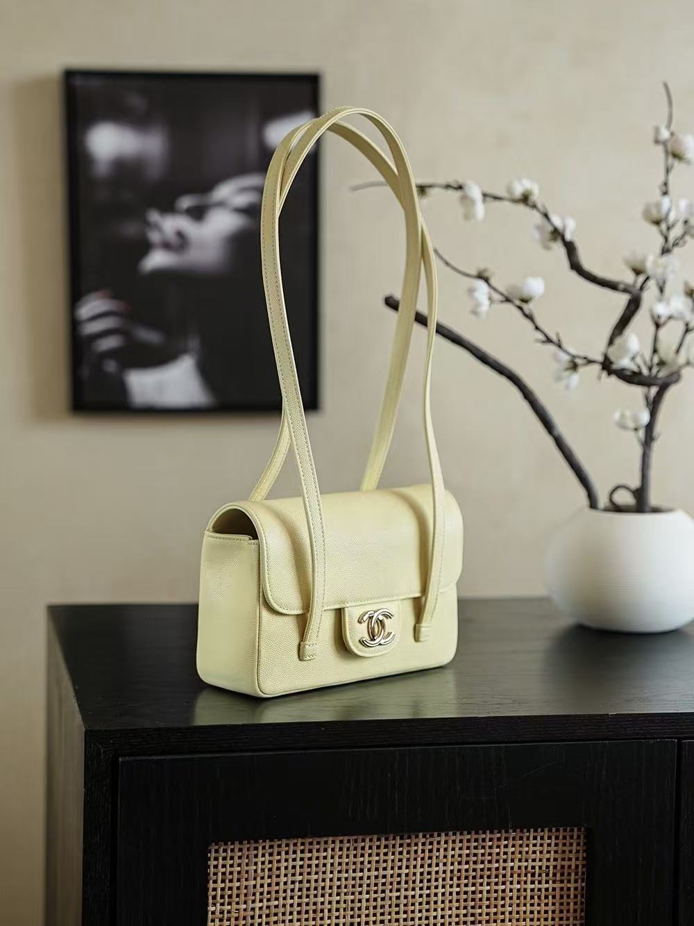 Chanel 2026 Bag 22cm Grained Shiny Calfskin
