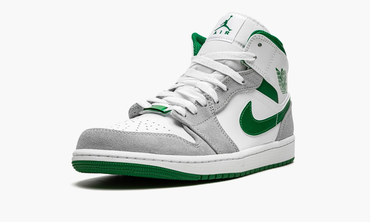 Air Jordan 1 MID SE Grey / Pine Green / White Sneakers - Retro Runner