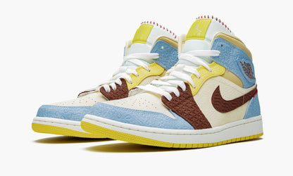 Air Jordan 1 Mid SE Maison Chateau Rouge Fearless Sneakers - Head-Turner