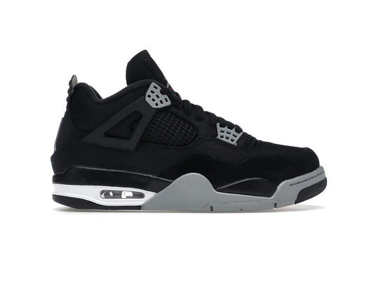 Air Jordan 4 Retro SE Black Canvas Sneakers - Authentic