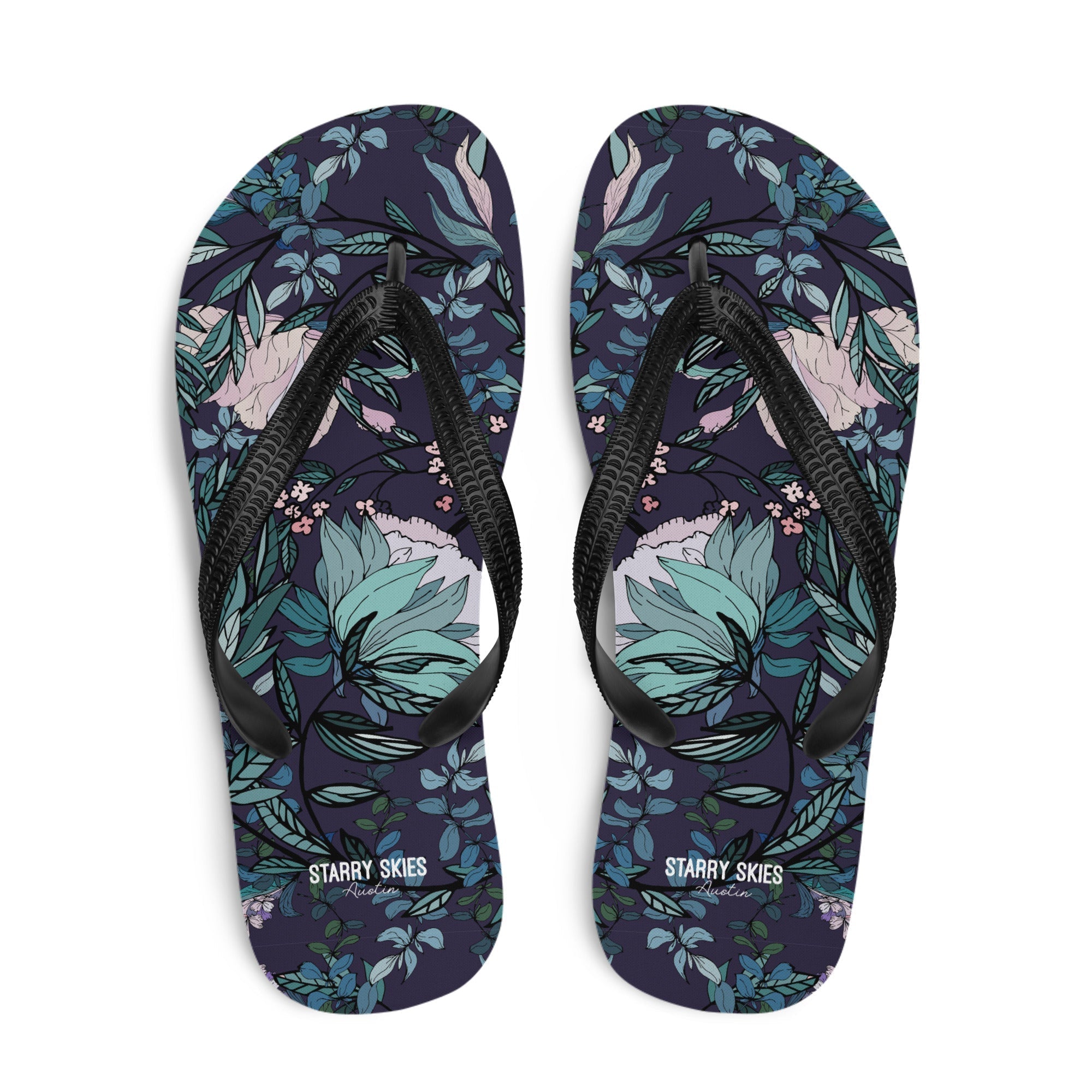 Dark Fae Forest Flip-Flops