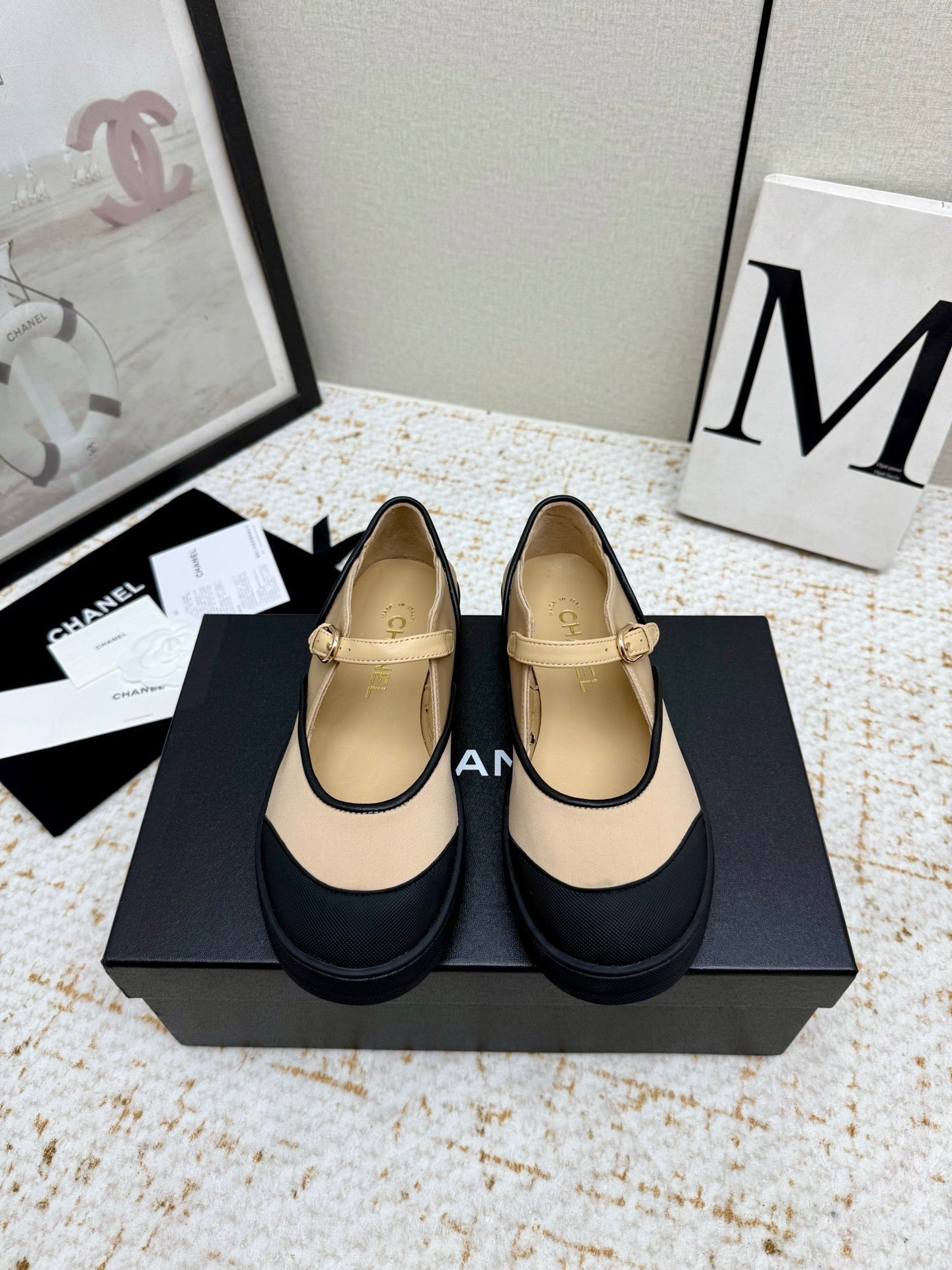 Chanel 2026 Coco Beach Mary Jane Shoes Synthetic Fabric Rubber 790967