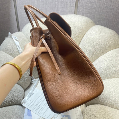 Chanel 2026 Shopping Bag 43cm Brown Grained Calfskin