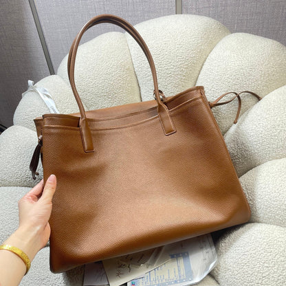Chanel 2026 Shopping Bag 43cm Brown Grained Calfskin