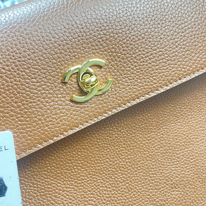 Chanel 2026 Shopping Bag 43cm Brown Grained Calfskin