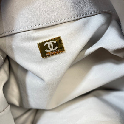 Chanel 2026 Hobo Shoulder Bag 34cm Lambskin With Light Gold Logo