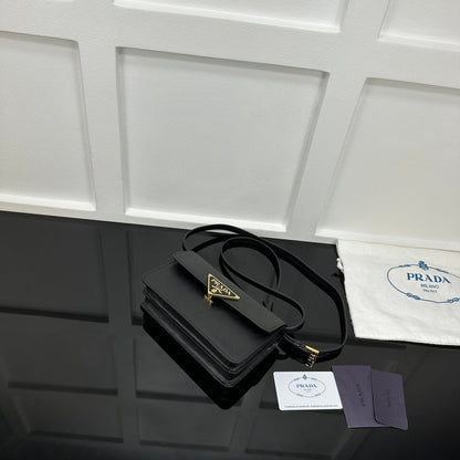 Prada 2026 Embleme Shoulder Bag 24.5cm Calfskin