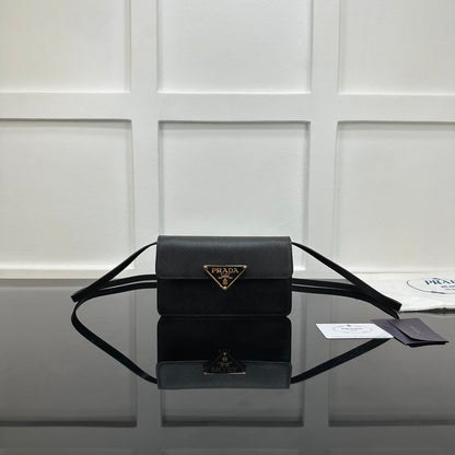 Prada 2026 Embleme Shoulder Bag 24.5cm Calfskin