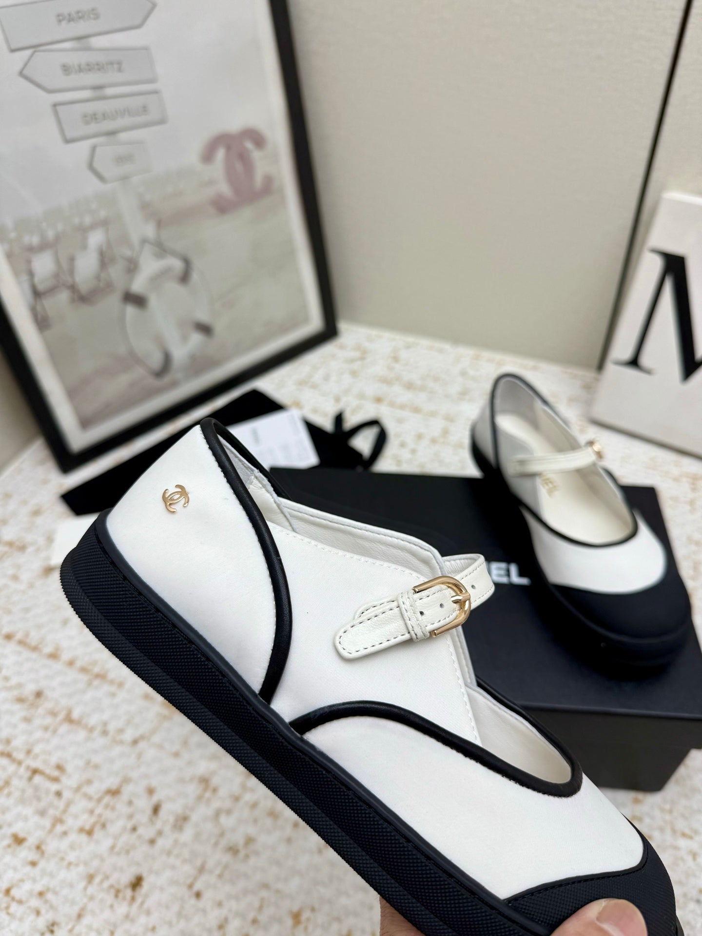 Chanel 2026 Coco Beach Mary Jane Shoes Synthetic Fabric Rubber 790967