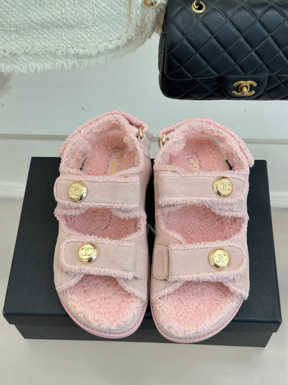 CC 26 Dad Sandal Pink Velvet Wool Velvet Wool 609761