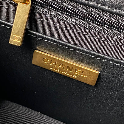 Chanel 2026 Trendy CC Flap Bag 25cm Black Calfskin 338857