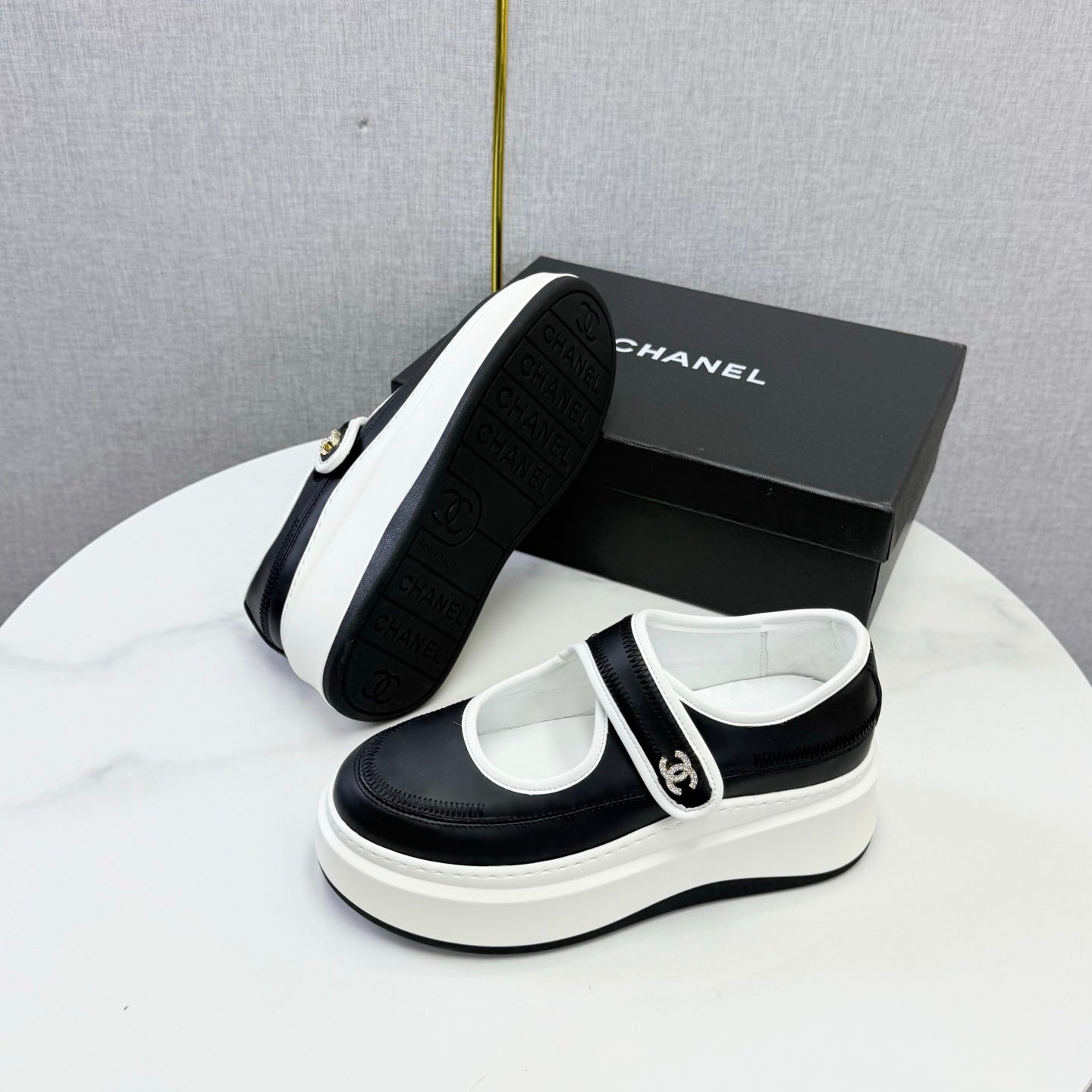 Chanel 2026 Platform Mary Jane Shoes Lambskin 801466