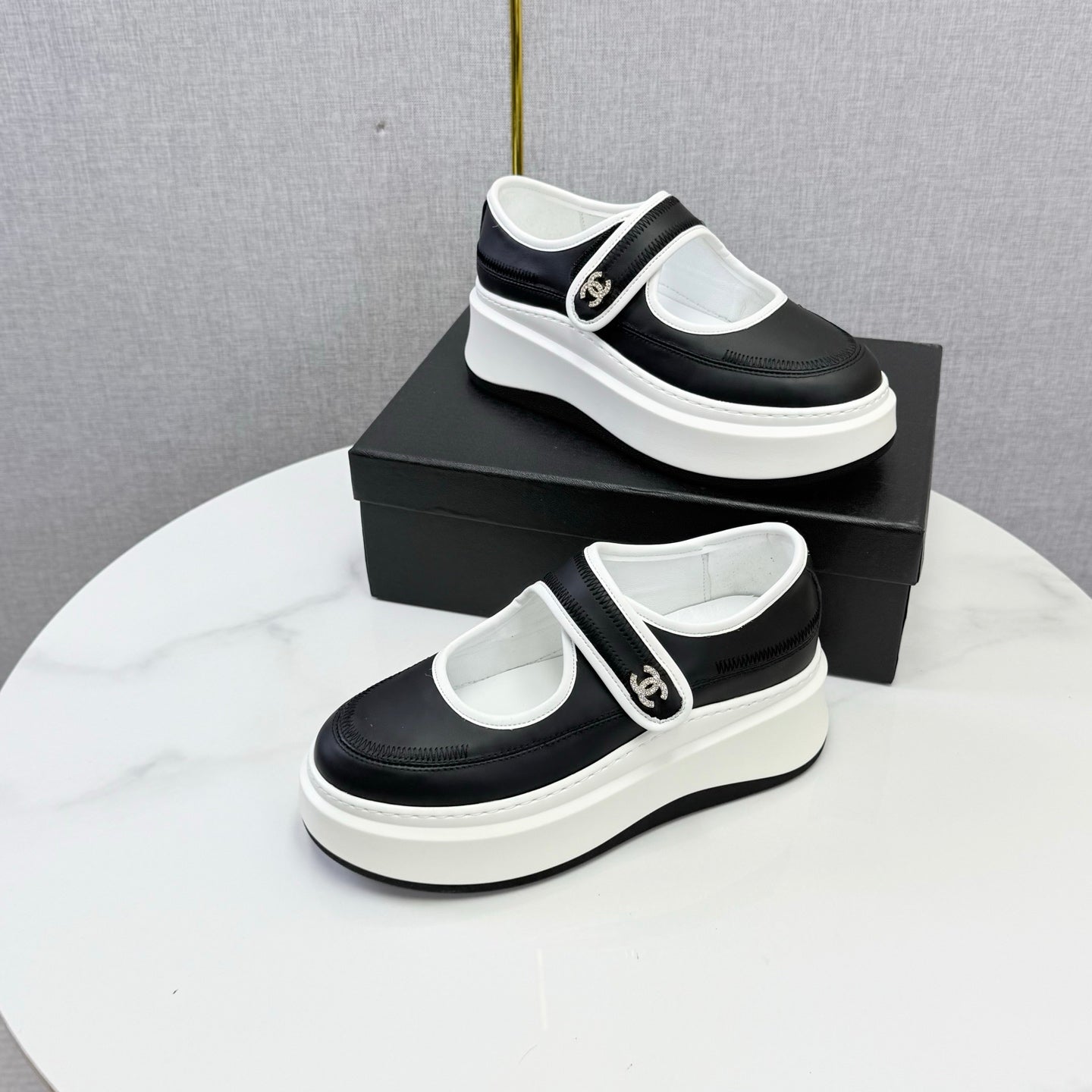 Chanel 2026 Platform Mary Jane Shoes Lambskin 801466