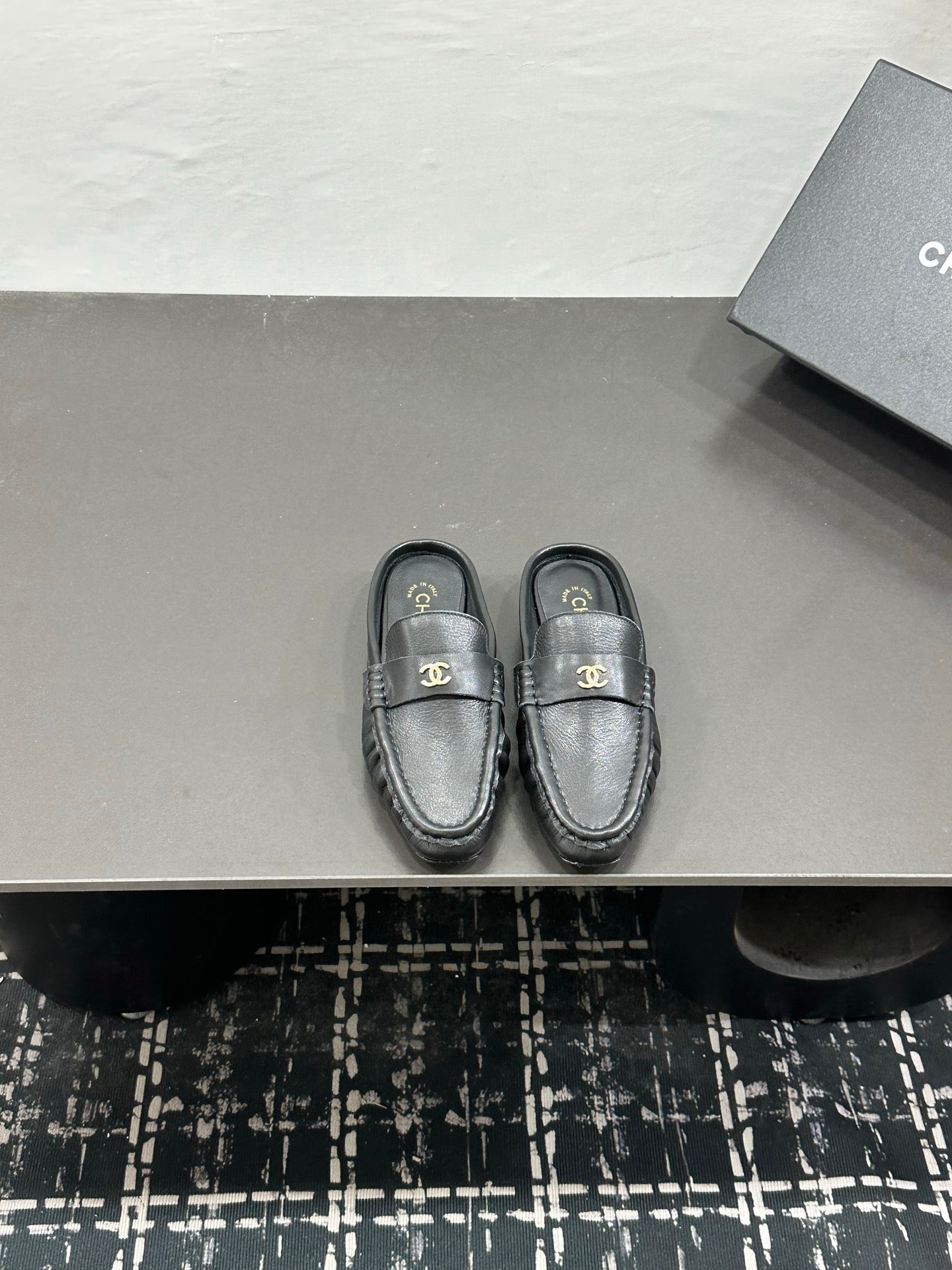 Chanel 2026 Double C Metal Logo Mules Leather Sheepskin 832551