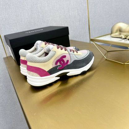 CC 2026 Casual Sneakers Black Gray Purple Suede Canvas 668055