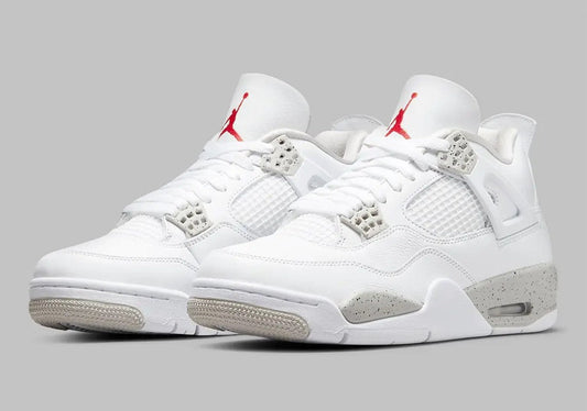 Jordan 4 Retro White Oreo Sneakers - Cushioned Stride | Sneakerhead Pick